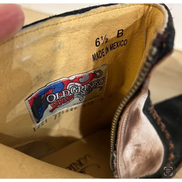Old Gringo Mabell 6” Embroidered Sued Boot Women’s Sz 6.5 Native American Chief - Picture 6 of 15